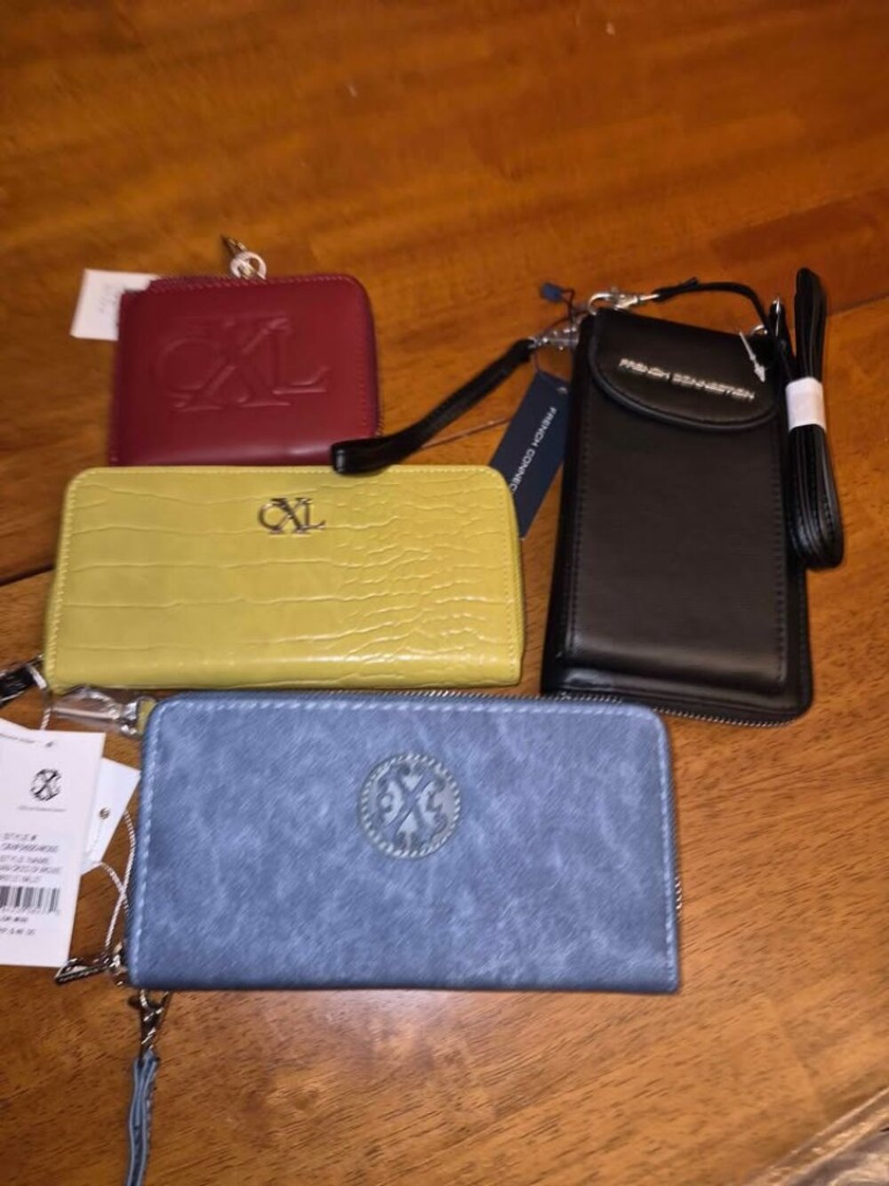 Lot of 4 ladies wallets 3 wallet and one crossbody french connection and cxl chr